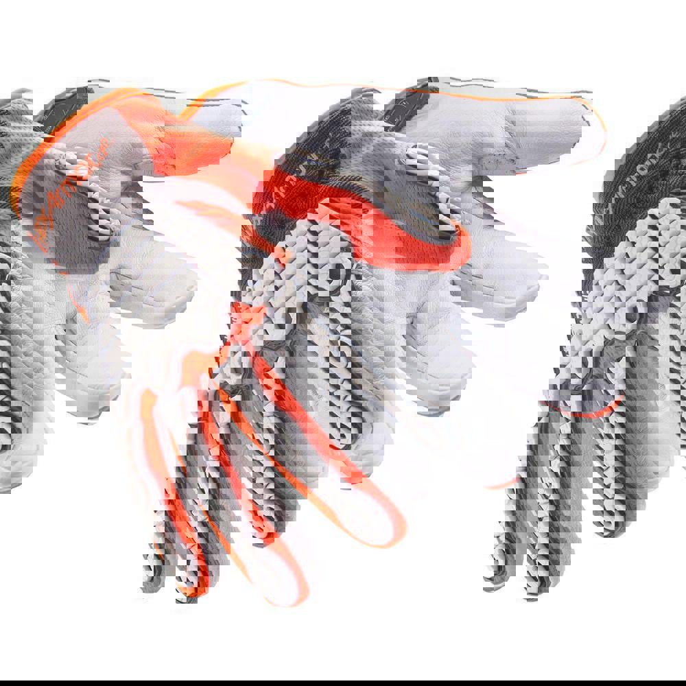 Cut & Puncture-Resistant & Impact-Resistant Gloves: Size 3X-Large, ANSI Puncture 3, HPPE & Steel Lined, Goatskin, HPPE & Steel