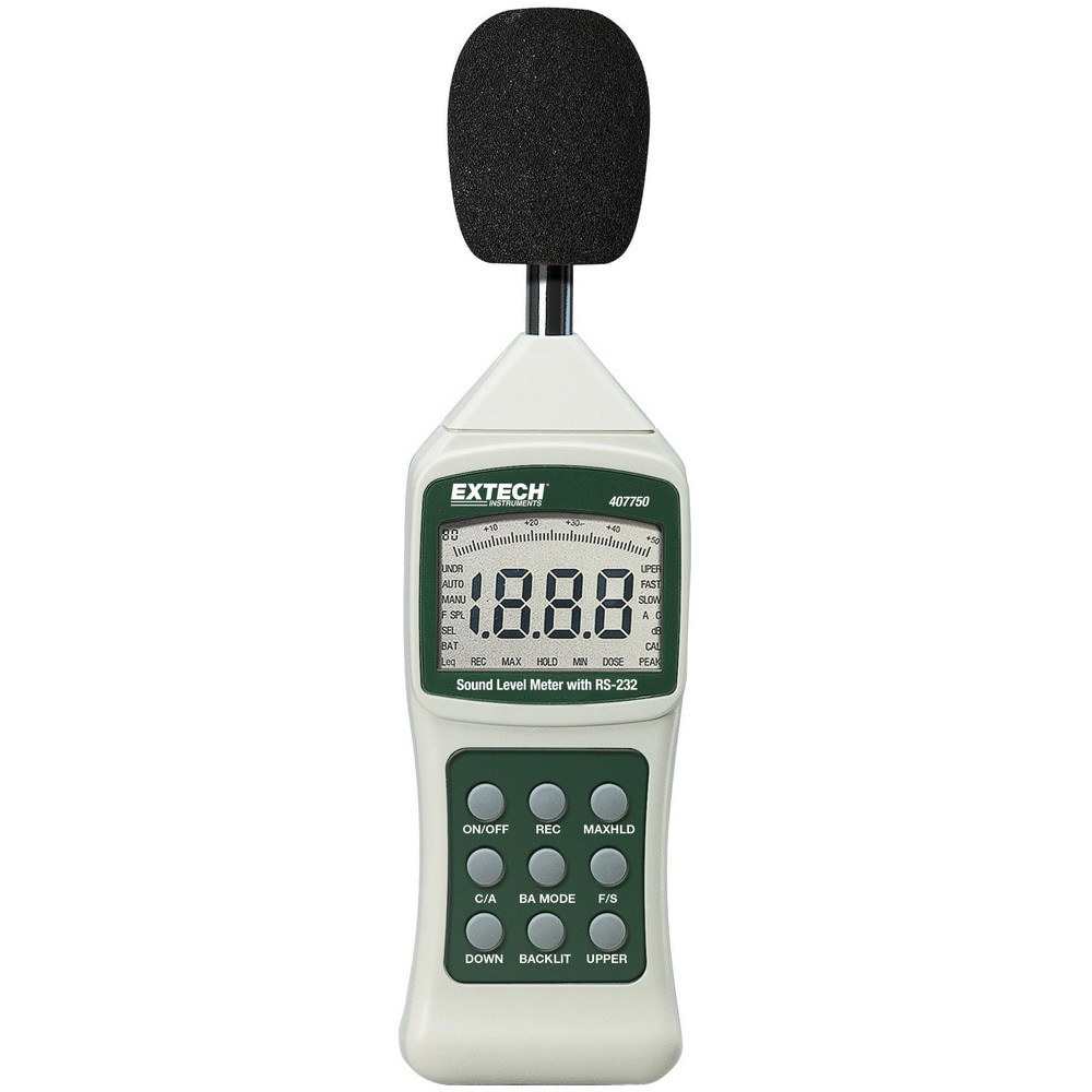 Sound Meters; Meter Type: Sound Level Meter ; Maximum Decibel Rating: 130dB ; Minimum Decibel Rating: 30 ; Frequency Weighting: A & C ; Display Type: LCD ; Accuracy: 11.5 dB
