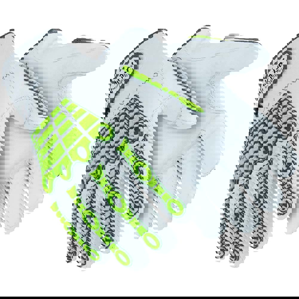 Cut, Puncture & Abrasive-Resistant Gloves: Size 3XL, ANSI Cut A8, ANSI Puncture 4, Leather