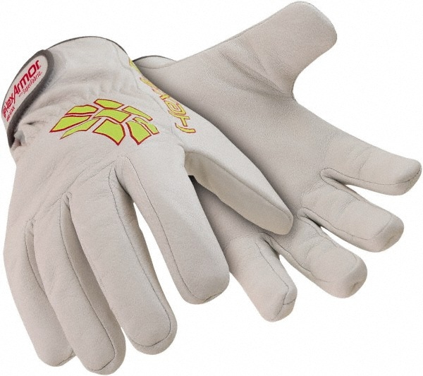 Cut & Puncture-Resistant Gloves: Size 2XL, ANSI Cut A8, ANSI Puncture 4, Leather