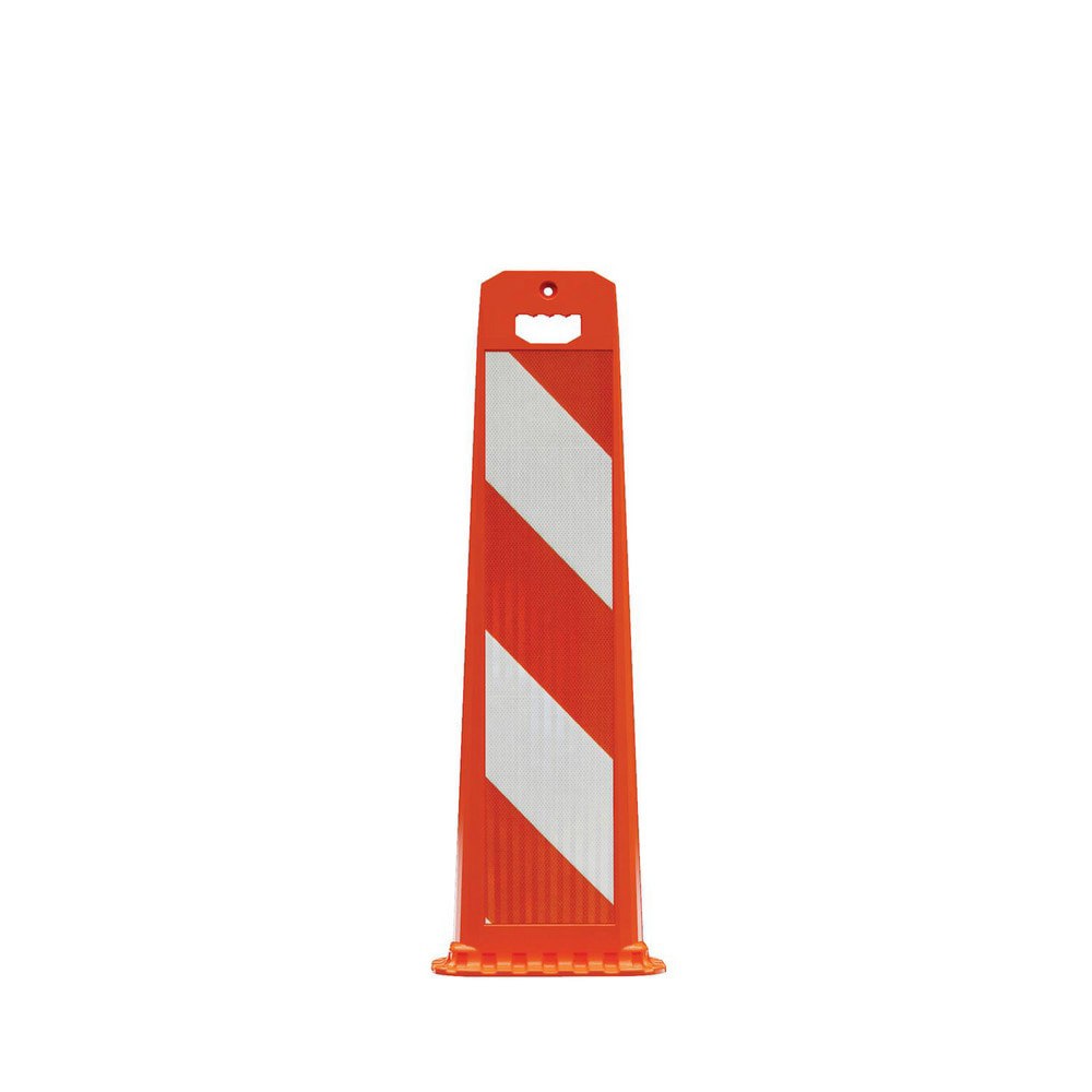 Traffic Barrels, Delineators & Posts; Type: Vertical Panel; Material: Polyethylene; Reflective: Yes; Base Needed: Yes; Width (Inch): 14-3/4; Additional Information: Stripe Width: 6 in; Series: 4100; Sign Dimensions: 36 in H x 8 in W; Subbrand: Gemstone;