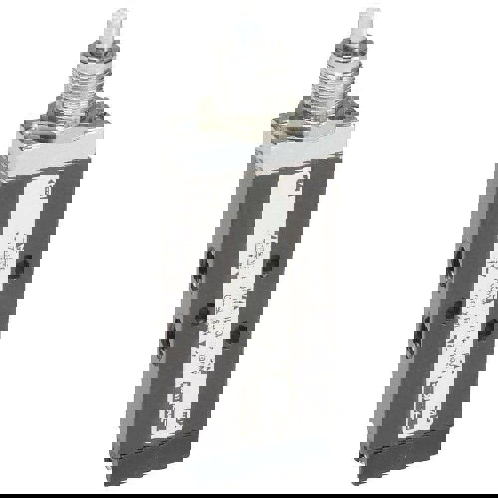 Mechanically Operated Valve: 4-Way & 2-Position, Plunger-Spring Return Actuator, 1/8