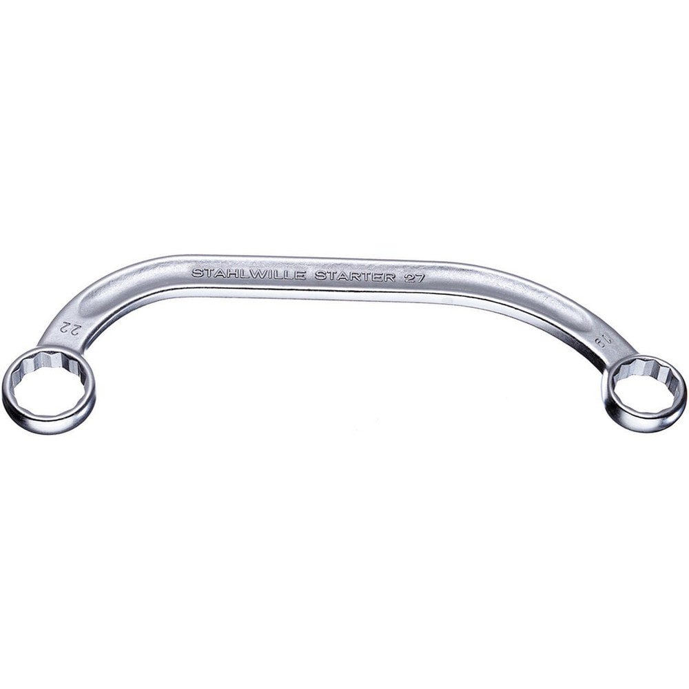 Box Wrenches; Wrench Type: Flat Ring Box End Wrench ; Size (mm): 19 x 22 ; Double/Single End: Double ; Wrench Shape: Half Moon ; Material: Chrome Alloy Steel ; Finish: Chrome