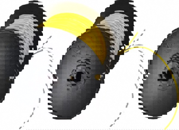 Machine Tool Wire: 18 AWG, Yellow, 500' Long, Polyvinylchloride, 0.108