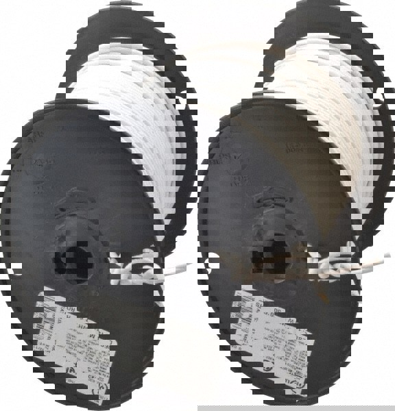 Machine Tool Wire: 14 AWG, White, 500' Long, Polyvinylchloride, 0.136