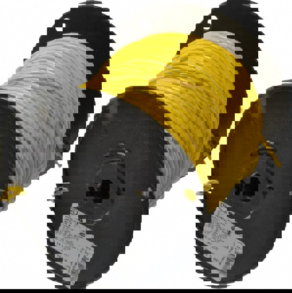 Machine Tool Wire: 14 AWG, Yellow, 500' Long, Polyvinylchloride, 0.136