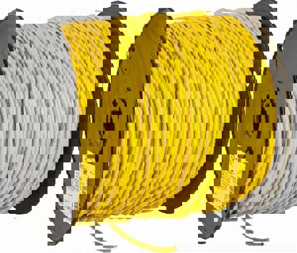 Machine Tool Wire: 12 AWG, Yellow, 500' Long, Polyvinylchloride, 0.155