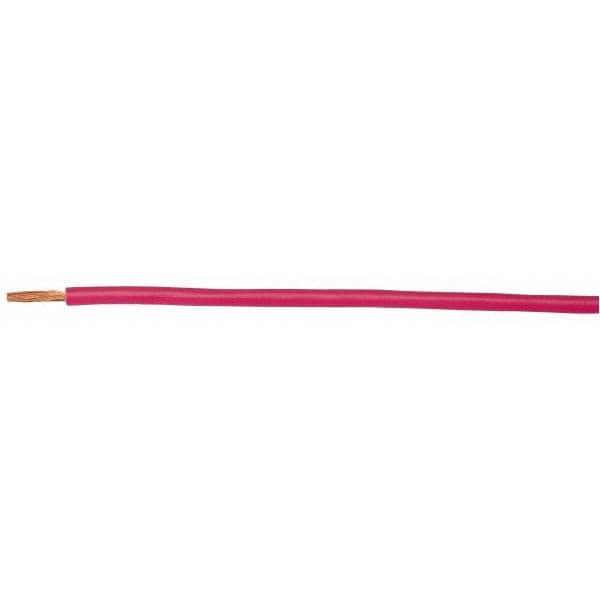 Machine Tool Wire: 12 AWG, Pink, 500' Long, Polyvinylchloride, 0.155