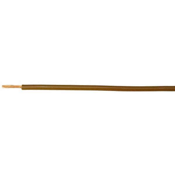 Machine Tool Wire: 10 AWG, Tan, 500' Long, Polyvinylchloride, 0.18