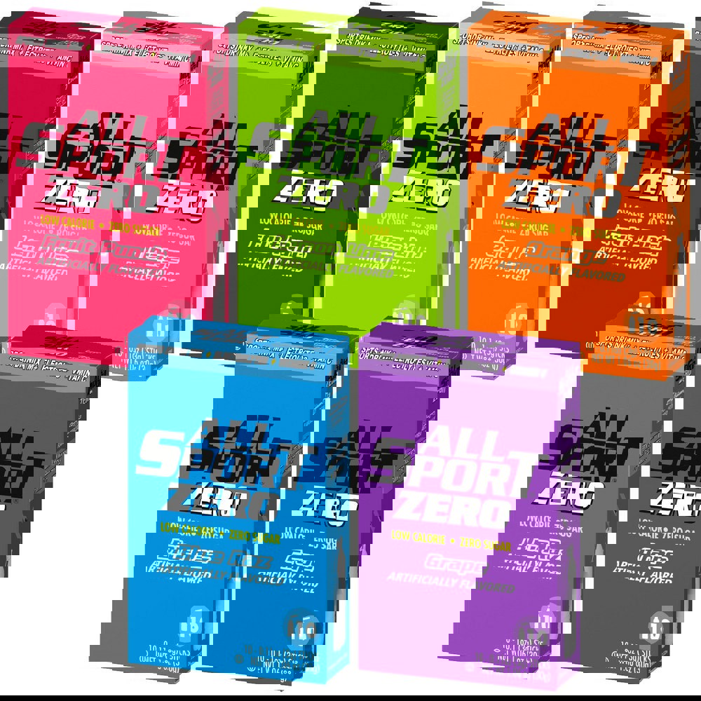 Activity & Sport Drinks; Drink Type: Activity Drink ; Form: Powder ; Container Yields (oz.): 16.90 ; Flavor: Assorted; Blue Raz Ice; Fruit Punch; Grape; Orange; Lemon-Lime ; Container Type: Pouch; Packet ; Sugar Content: Sugar Free