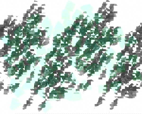 Pyramid Tumbling Media: Plastic Carrier, Aluminum Oxide Abrasive, 1/4