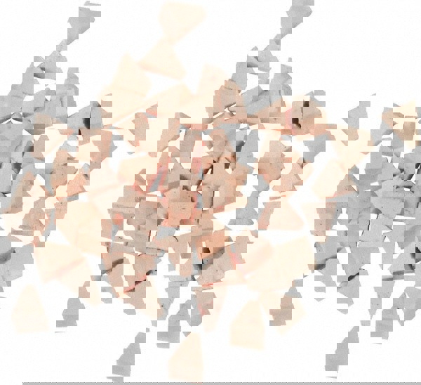 Pyramid Tumbling Media: Plastic Carrier, Aluminum Oxide Abrasive, 1/4