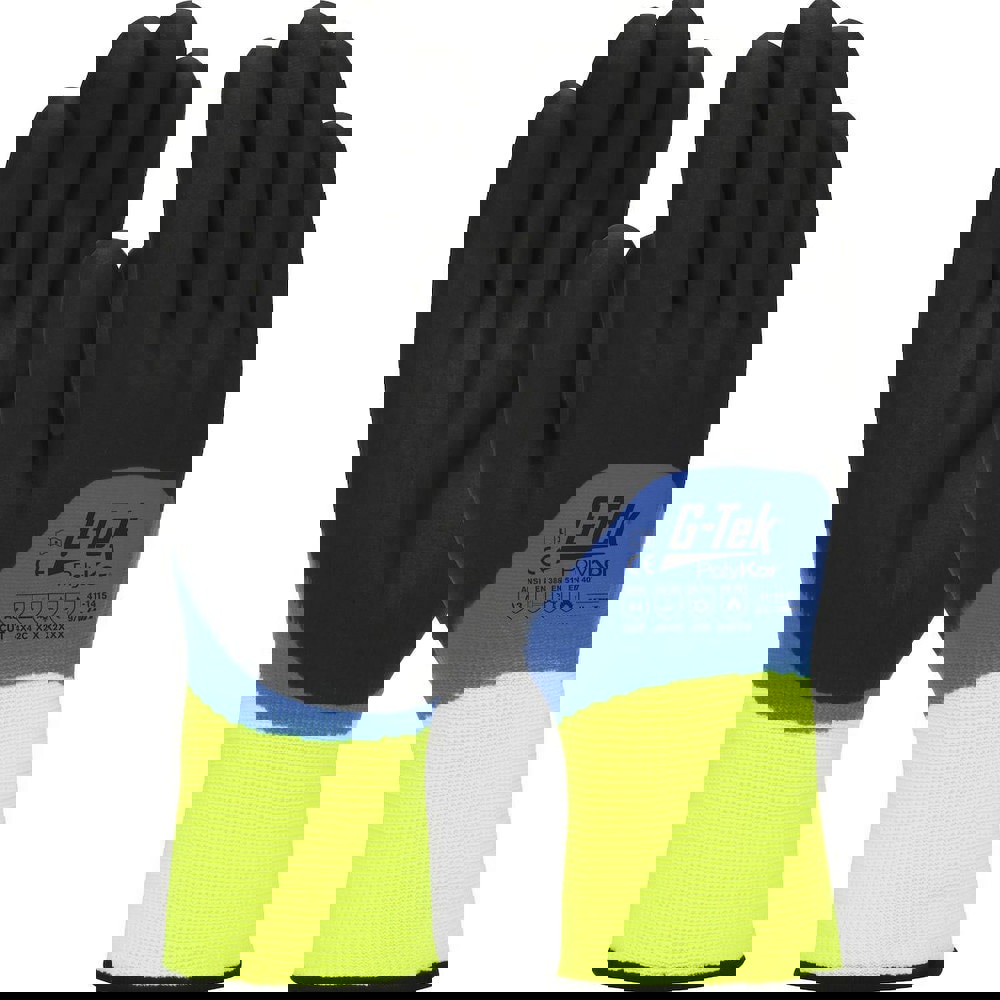 General Purpose Work Gloves: Small, Nitrile Coated, Polyester