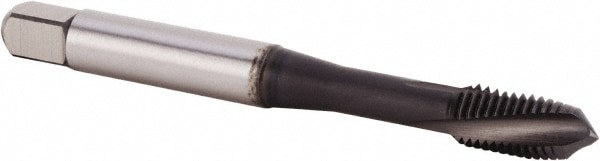 Spiral Flute Tap: #10-24 UNC, 3 Flutes, Plug, 3BX Class of Fit, Powdered Metal, TiN/CrC/C Coated