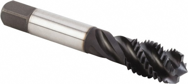 Spiral Flute Tap: 3/4-10 UNC, 4 Flutes, Modified Bottoming, 2BX Class of Fit, Powdered Metal, TiN/CrC/C Coated