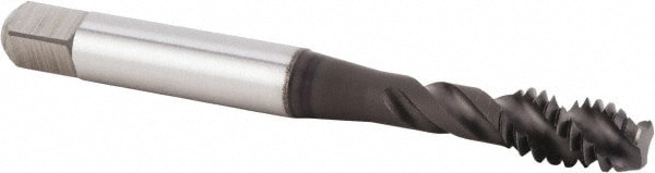 Spiral Flute Tap: #10-32 UNF, 3 Flutes, Modified Bottoming, 3BX Class of Fit, Powdered Metal, TiN/CrC/C Coated