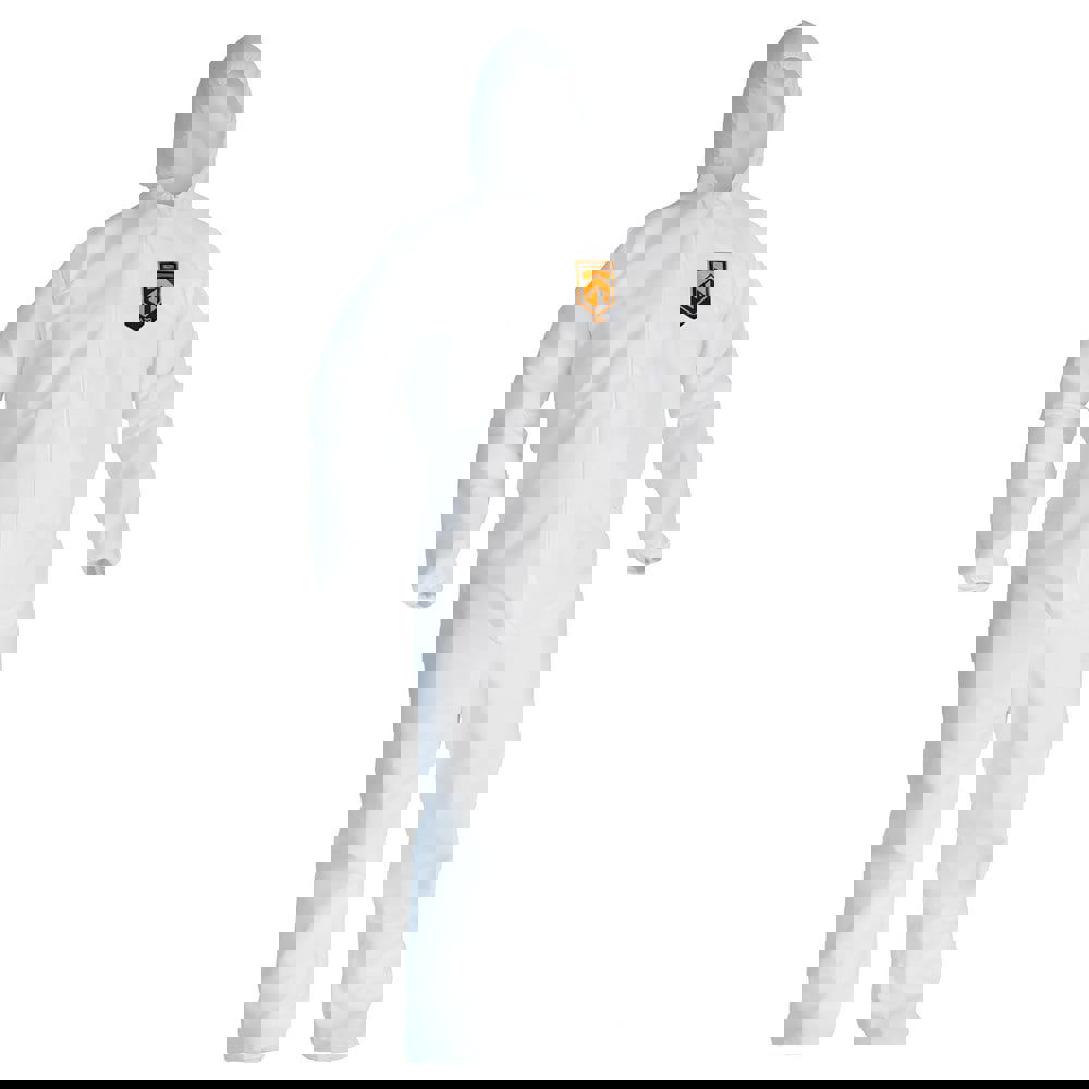 Disposable Coveralls: Size 3X-Large, SMS, Zipper Closure