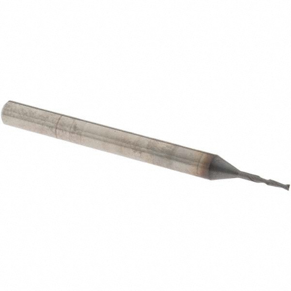 Square End Mill: 1/32'' Dia, 5/64'' LOC, 1/8'' Shank Dia, 1-1/2'' OAL, 2 Flutes, Solid Carbide