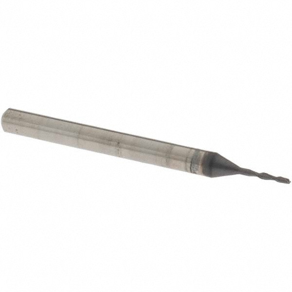 Square End Mill: 1/32'' Dia, 5/64'' LOC, 1/8'' Shank Dia, 1-1/2'' OAL, 2 Flutes, Solid Carbide