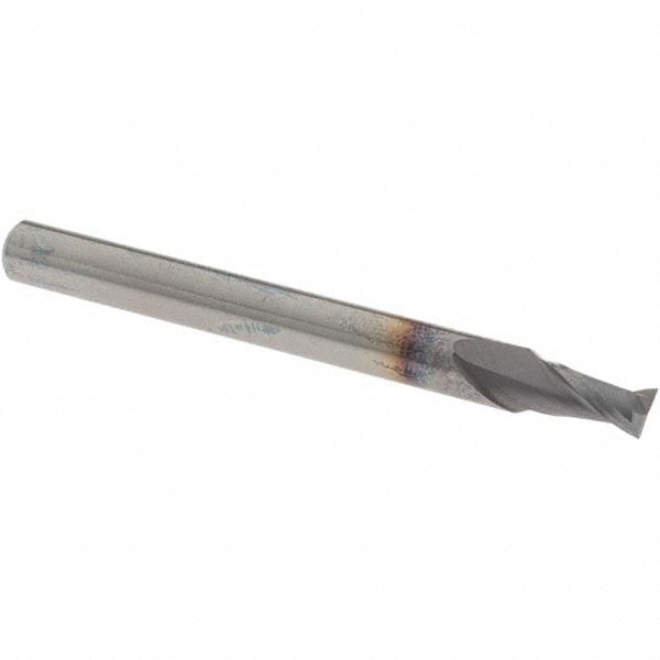 Square End Mill: 5/32'' Dia, 5/16'' LOC, 3/16'' Shank Dia, 2'' OAL, 2 Flutes, Solid Carbide
