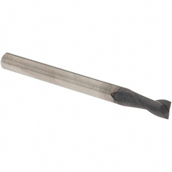 Square End Mill: 3/16'' Dia, 3/8'' LOC, 3/16'' Shank Dia, 2'' OAL, 2 Flutes, Solid Carbide