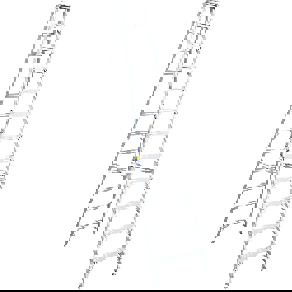 11-Step Aluminum Step Ladder: Type IAA, 375 lb Capacity, 12' High