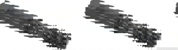 Spiral Flute Tap: 1/4-28, UNF, 3 Flute, Bottoming, 3B Class of Fit, Vanadium High Speed Steel, Oxide Finish