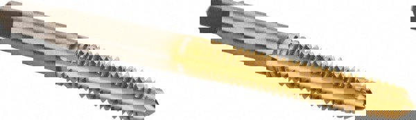 #12-24 Plug RH 2B/3B H3 TiN High Speed Steel 4-Flute Straight Flute Hand Tap