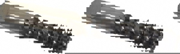 Spiral Flute Tap: M10 x 1.50, Metric Coarse, 3 Flute, Bottoming, 6H Class of Fit, Vanadium High Speed Steel, TICN Finish