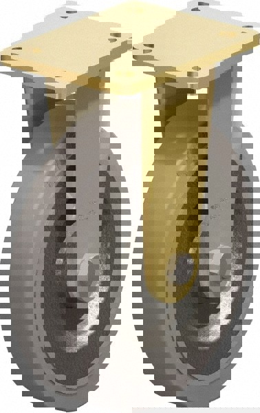 Rigid Top Plate Caster: Solid Rubber, 8