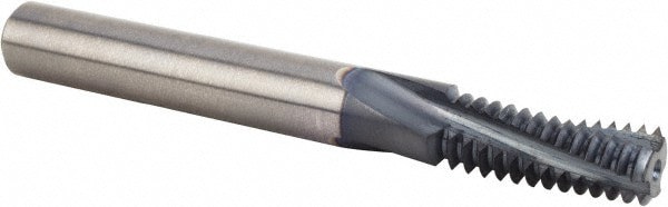 Helical Flute Thread Mill: M12x1.5, Internal, 4 Flute, 10.00 mm Shank Dia, Solid Carbide