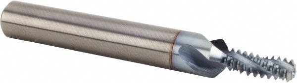 Helical Flute Thread Mill: 1/4-28, 3 Flute, Solid Carbide