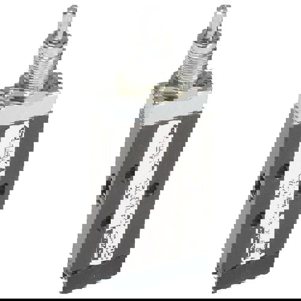 Mechanically Operated Valve: 3-Way & 2-Position, Plunger-Spring Return Actuator, 1/8