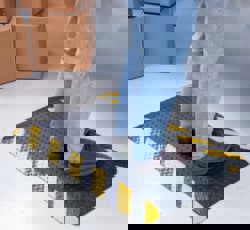 Anti-Fatigue Mat: 10' Long, 3' Wide, 15/16 Thick, Vinyl, Beveled Edges, Heavy-Duty