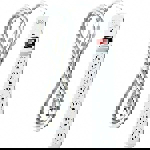 Power Outlet Strips; Amperage: 15 A; Amperage: 15 A; Voltage: 120 V; Protection Type: Surge; Number of Outlets: 6; Mount Type: Keyhole; Number Of Outlets: 6; Mounting Type: Keyhole; Cord Length: 6 ft; 72 in; Voltage: 120 V; Strip Length (Inch): 4-5/8; Str