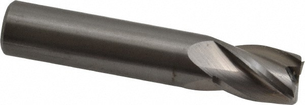 Square End Mill: 0.4724'' Dia, 0.6299'' LOC, 4 Flutes, Solid Carbide