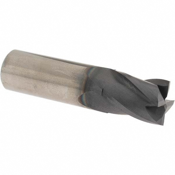Square End Mill: 3/4'' Dia, 1'' LOC, 3/4'' Shank Dia, 3'' OAL, 4 Flutes, Solid Carbide