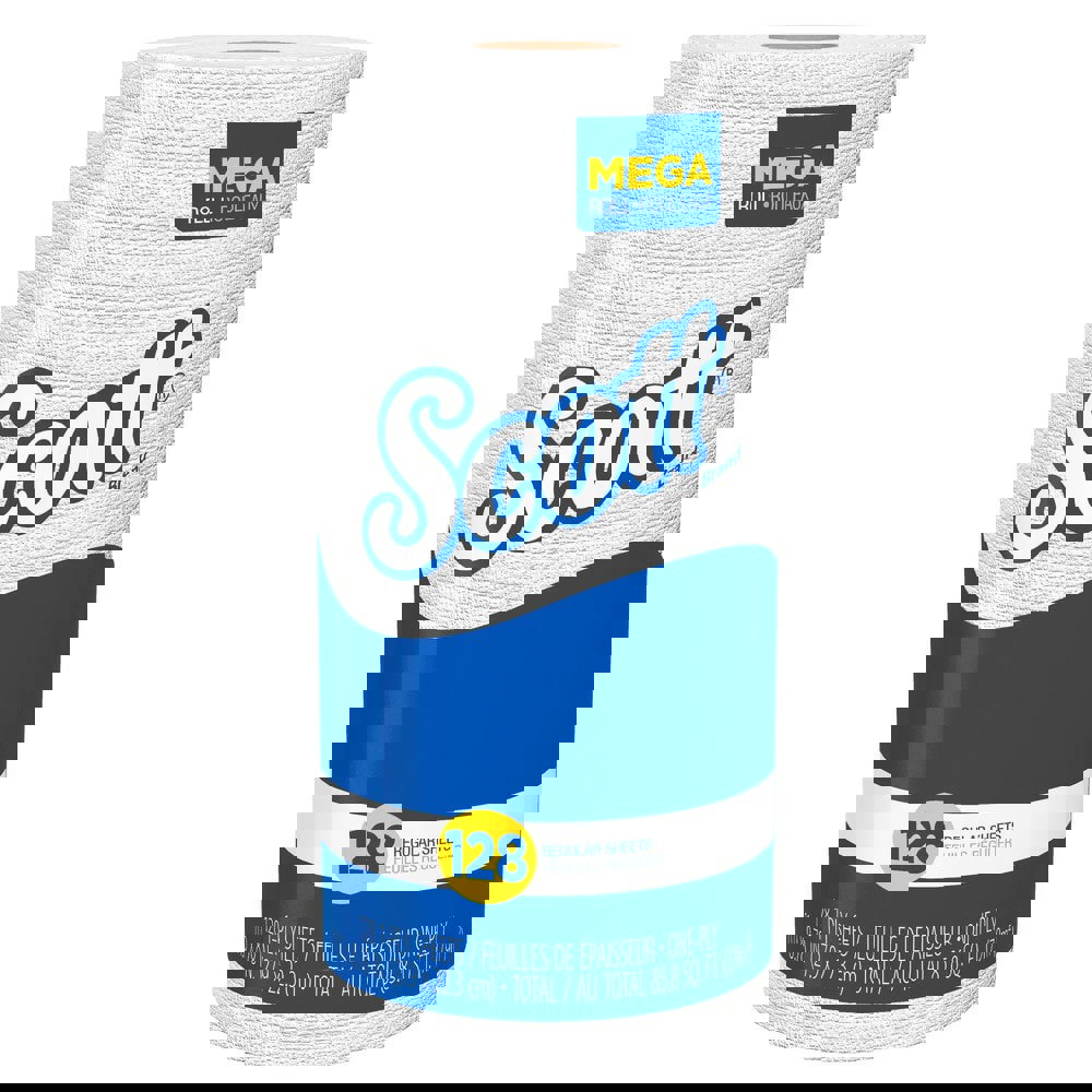 Scott Kitchen Paper Towels with Fast-Drying Absorbency Pockets (41482), Perforated Standard Paper Towel Rolls