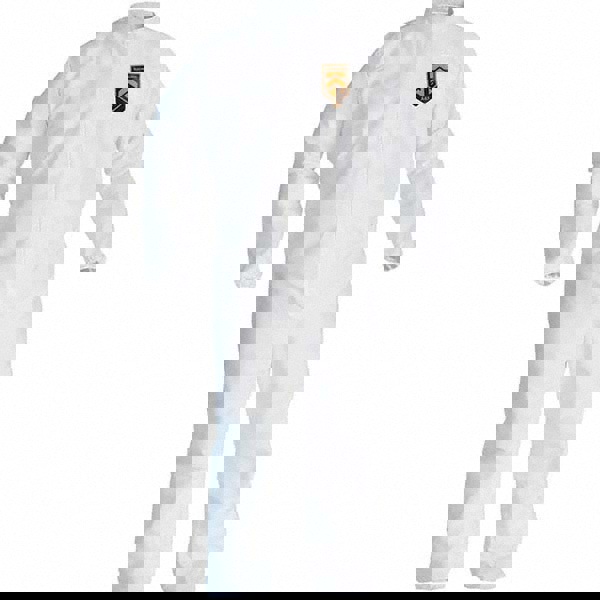 Disposable Coveralls: Size 2X-Large, Film Laminate, Zipper Closure