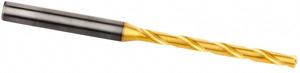 Taper Length Drill Bit: Series B053A-CPG, 3.7 mm Dia, 140 &deg; Point, Solid Carbide