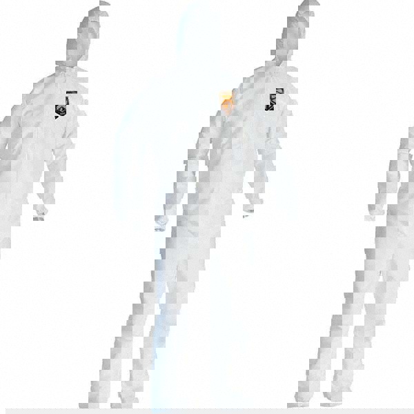 Disposable Coveralls: Size Medium, Film Laminate, Zipper Closure