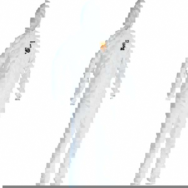 Disposable Coveralls: Size 2X-Large, Film Laminate, Zipper Closure