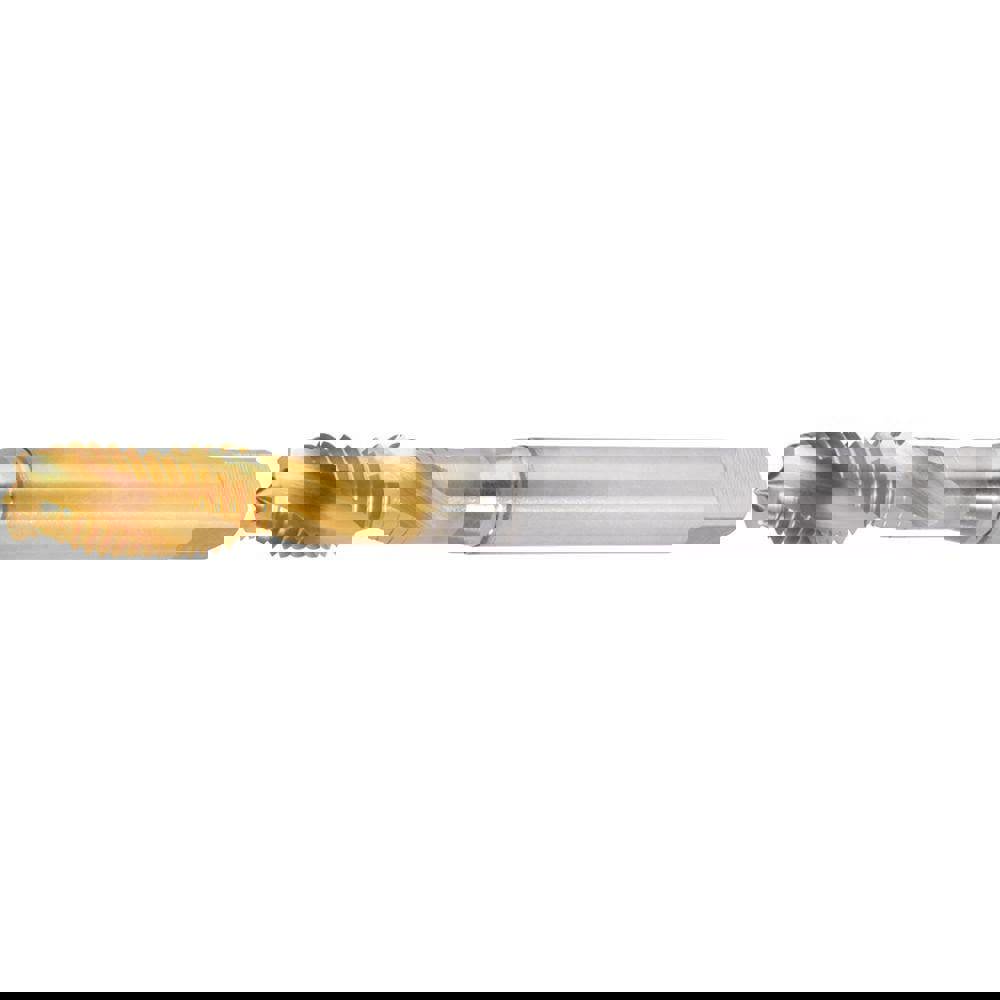 Spiral Flute Tap: M5x0.8 Metric, 3 Flutes, Modified Bottoming, 6H Class of Fit, Powdered Metal, TiN Coated