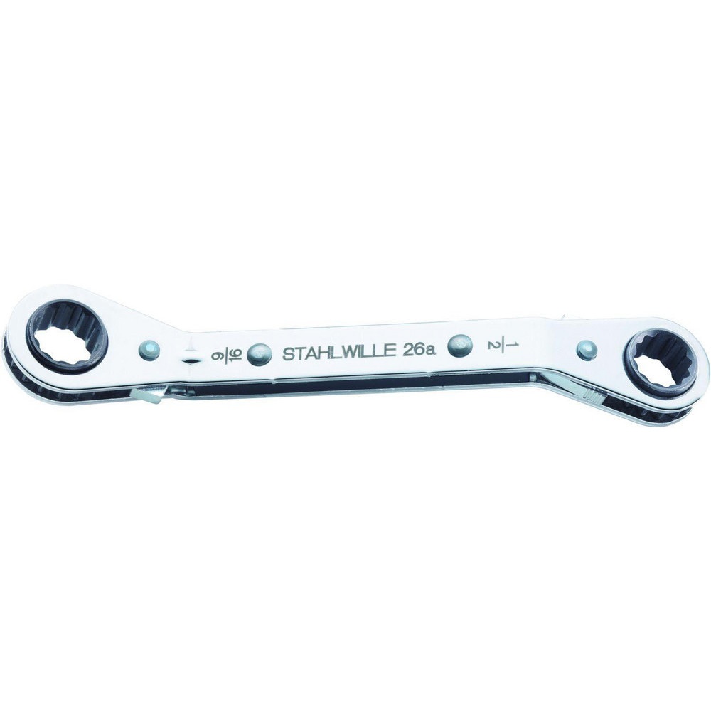 Box Wrenches; Wrench Type: Offset Box End Wrench ; Size (Decimal Inch): 3/8 x 7/16 ; Double/Single End: Double ; Wrench Shape: Straight ; Material: Chrome Alloy Steel ; Finish: Chrome