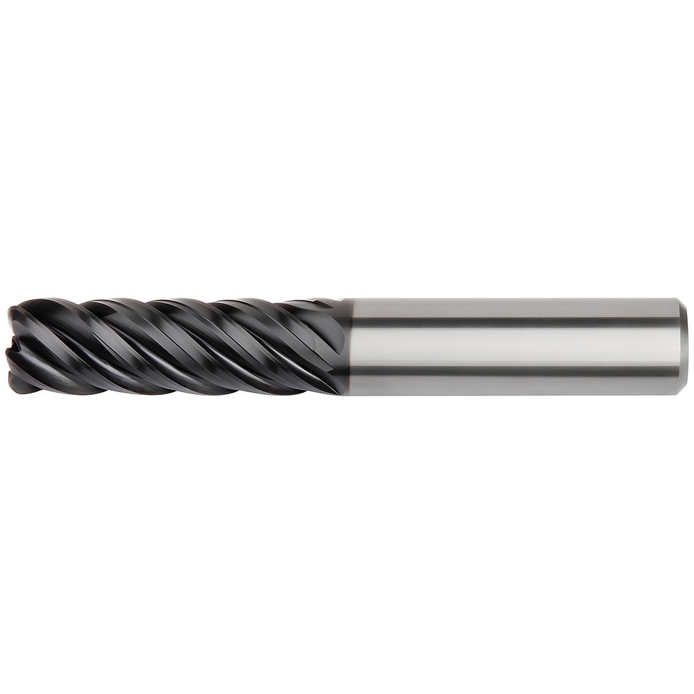 Corner Radius End Mill: 14 mm Dia, 42 mm LOC, 3 mm Radius, 5 Flutes, Solid Carbide