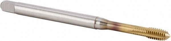 Thread Forming Tap: M5x0.80 Metric Coarse, 6HX Class of Fit, Modified Bottoming, Powdered Metal High Speed Steel, TiN Coated
