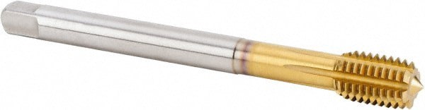 Thread Forming Tap: M12x1.75 Metric Coarse, 6HX Class of Fit, Modified Bottoming, Powdered Metal High Speed Steel, TiN Coated