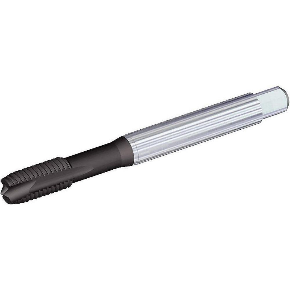 Spiral Point Tap: M6x1 Metric, 2 Flutes, Plug Chamfer, 6H Class of Fit, High-Speed Steel-E, DLC Coated