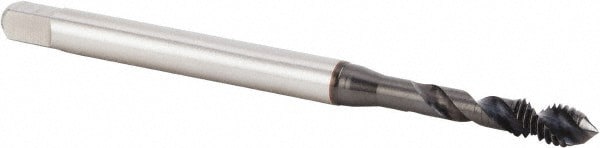 Spiral Flute Tap: M5x0.80 Metric, 2 Flutes, Plug, 6H Class of Fit, High Speed Steel, DLC Coated