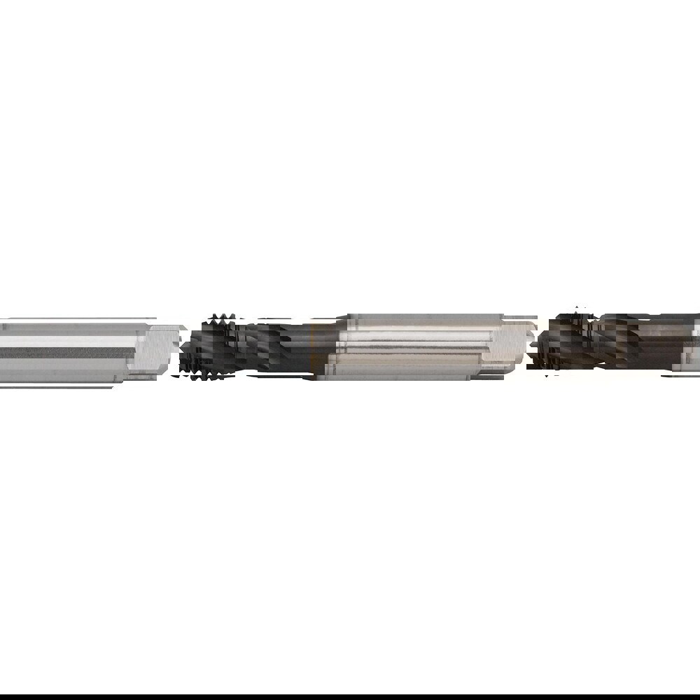 Spiral Flute Tap: M10x1.5 Metric, 3 Flutes, Modified Bottoming, 6HX Class of Fit, Powdered Metal, TiN/DLC Coated